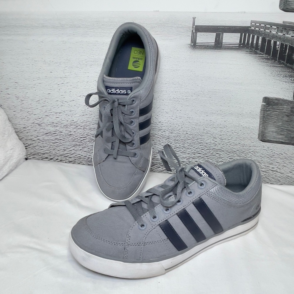 Adidas‎ BBNEO Skool Lo'Tech Gray 12 Canvas Sneakers Men's Low Top Casual Shoes